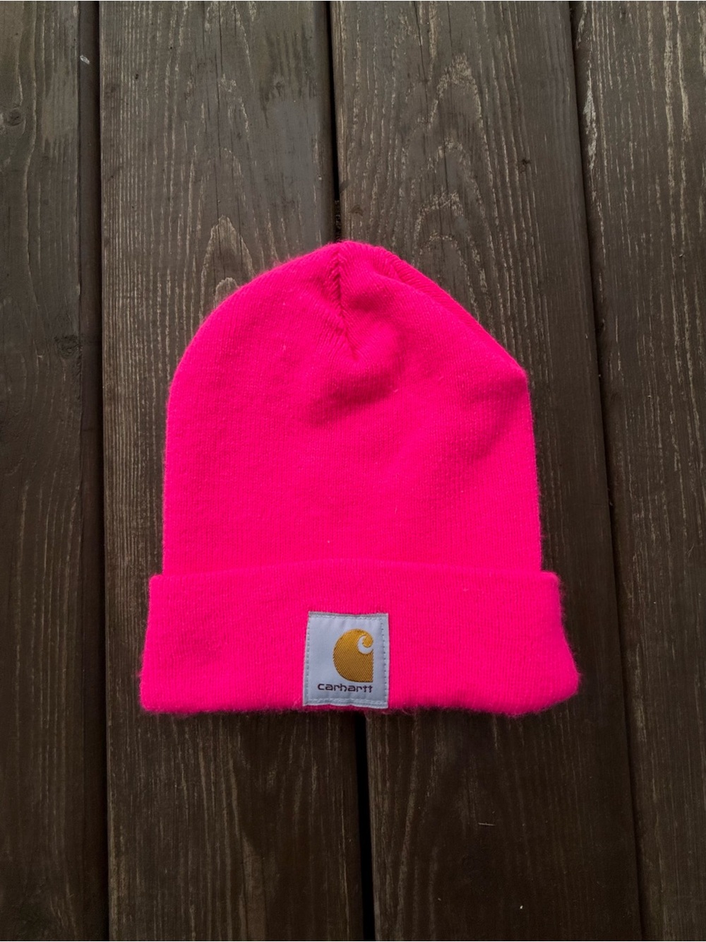 Carhartt Womens Neon Pink Cuffed Beanie